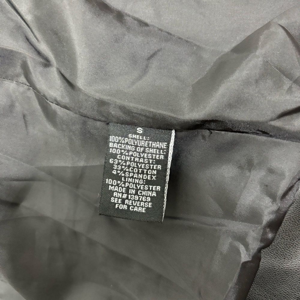 Ollie & Lala Mixed Fabric & Faux Leather Moto Jacket Black - Picture 9 of 12